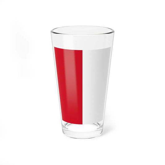 Flag of Monaco vertical (Monaco) Pint Glass 16oz 16oz - Go Mug Yourself