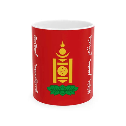 Flag of Mongolia 1924 alternative (Mongolia) White Coffee Mug 11oz - Go Mug Yourself