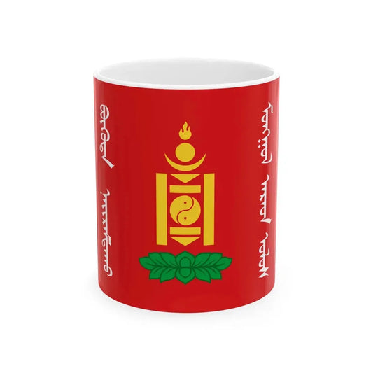 Flag of Mongolia 1924 alternative (Mongolia) White Coffee Mug 11oz - Go Mug Yourself