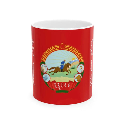 Flag of Mongolia 1940-1945 (Mongolia) White Coffee Mug 11oz - Go Mug Yourself