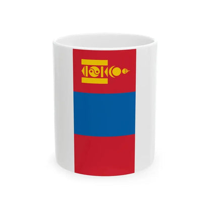 Flag of Mongolia vertical (Mongolia) White Coffee Mug 11oz - Go Mug Yourself