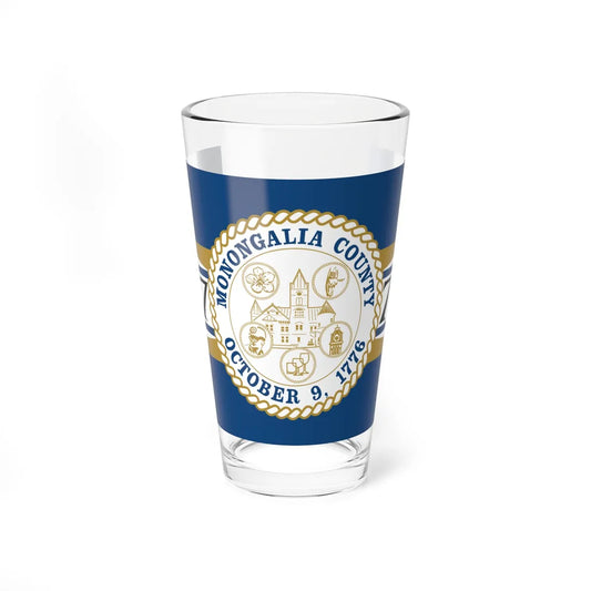 Flag of Monongalia County West Virginia (United States) Pint Glass 16oz 16oz - Go Mug Yourself