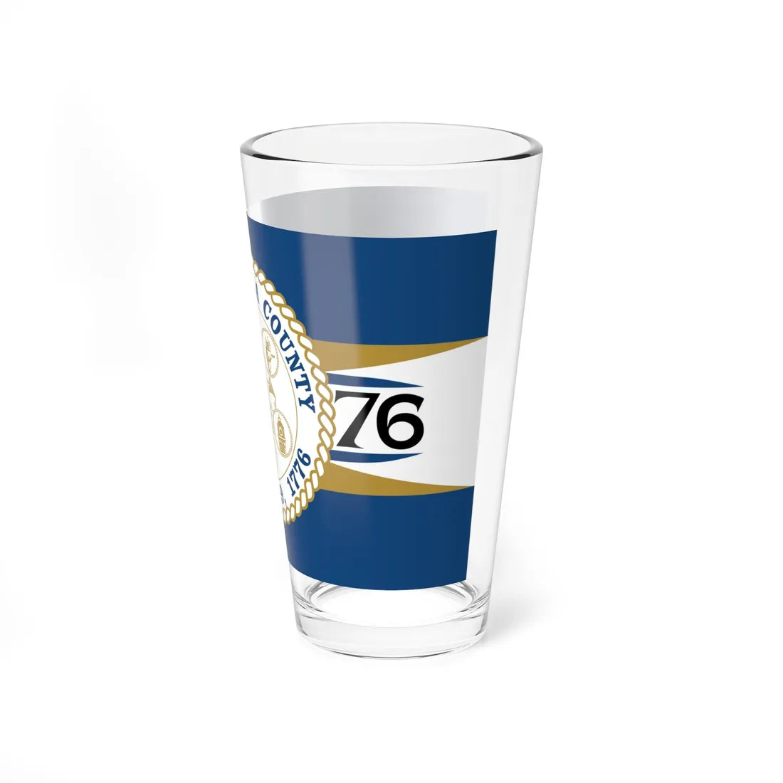 Flag of Monongalia County West Virginia (United States) Pint Glass 16oz - Go Mug Yourself