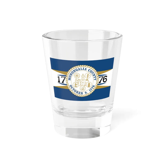 Flag of Monongalia County West Virginia (United States) Shot Glass 1.5oz 1.5oz - Go Mug Yourself