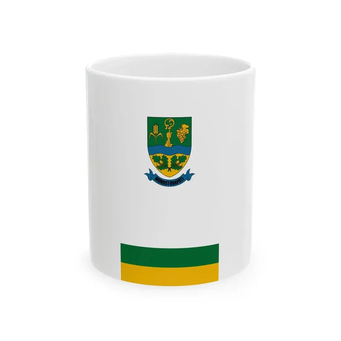 Flag of Monostorapati vertical (Hungary) White Coffee Mug 11oz - Go Mug Yourself