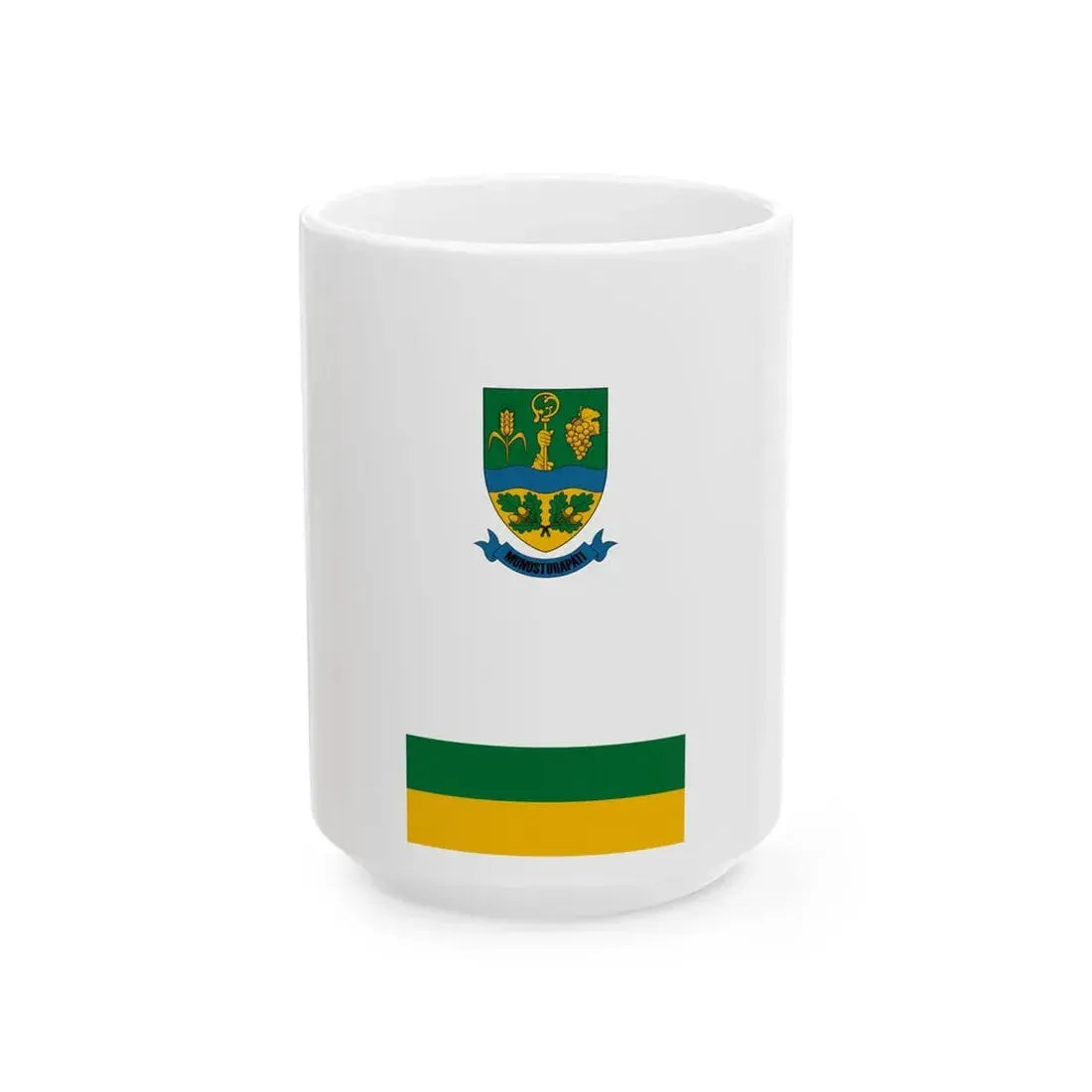 Flag of Monostorapati vertical (Hungary) White Coffee Mug 15oz - Go Mug Yourself