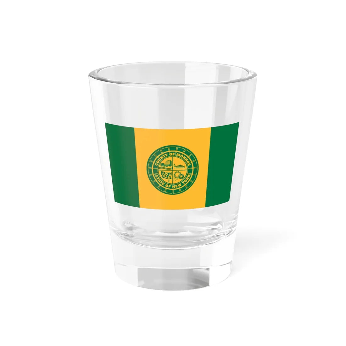 Flag of Monroe County New York (United States) Shot Glass 1.5oz 1.5oz - Go Mug Yourself