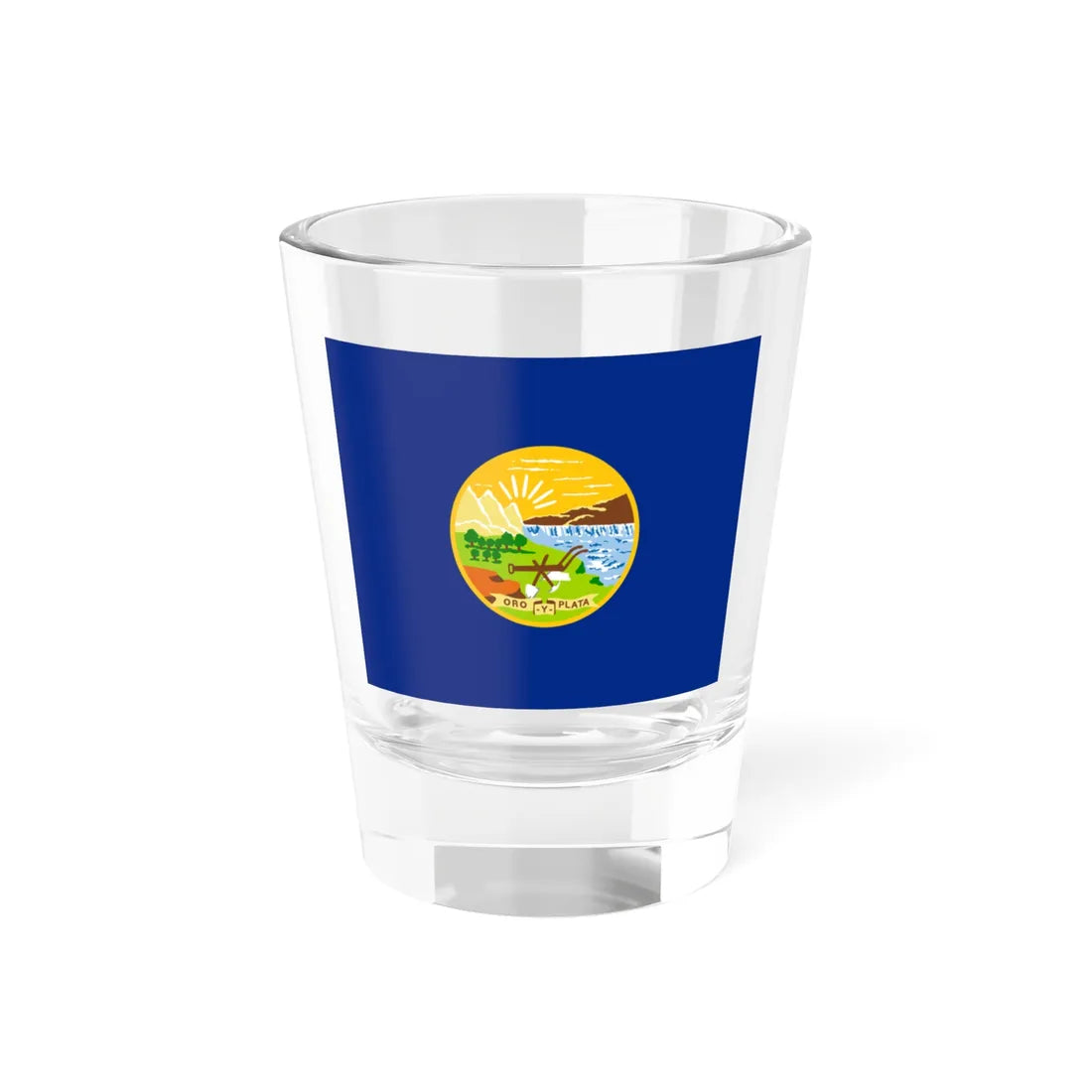 Flag of Montana 1905-1981 (United States) Shot Glass 1.5oz 1.5oz - Go Mug Yourself