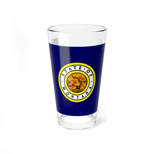 Flag of Montana 1943 (United States) Pint Glass 16oz 16oz - Go Mug Yourself