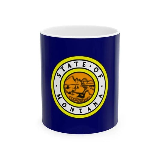 Flag of Montana 1943 (United States) White Coffee Mug 11oz - Go Mug Yourself
