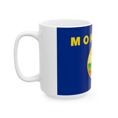 Flag of Montana 3-2 (United States) White Coffee Mug - Go Mug Yourself