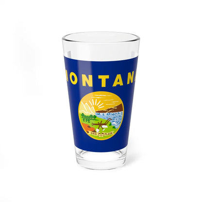 Flag of Montana (United States) Pint Glass 16oz 16oz - Go Mug Yourself