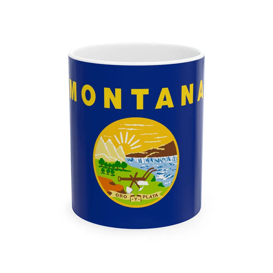 Flag of Montana (United States) White Coffee Mug 11oz - Go Mug Yourself