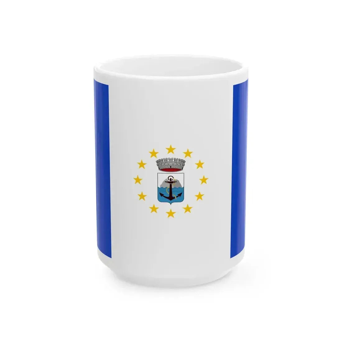 Flag of Monte Argentario (Italy) White Coffee Mug 15oz - Go Mug Yourself