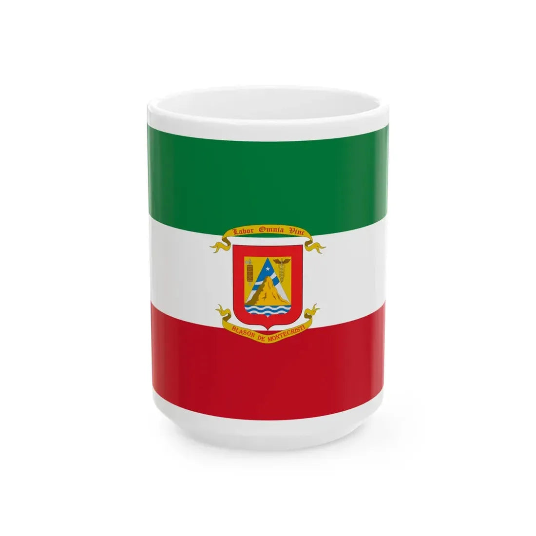 Flag of Montecristi Ecuador (Ecuador) White Coffee Mug 15oz - Go Mug Yourself