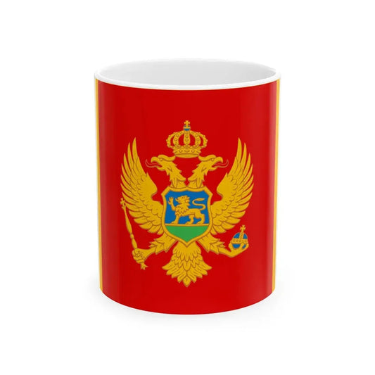 Flag of Montenegro 1-1 (Montenegro) White Coffee Mug 11oz - Go Mug Yourself