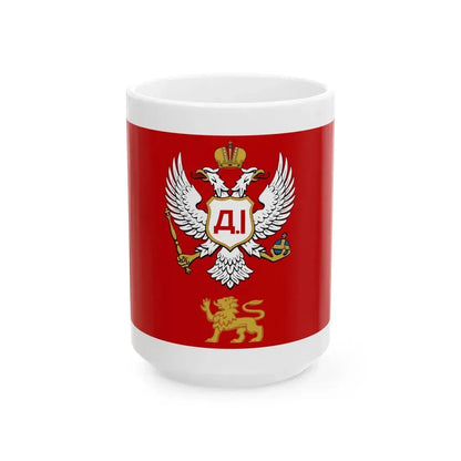 Flag of Montenegro 1852-1860 3-2 (Montenegro) White Coffee Mug 15oz - Go Mug Yourself