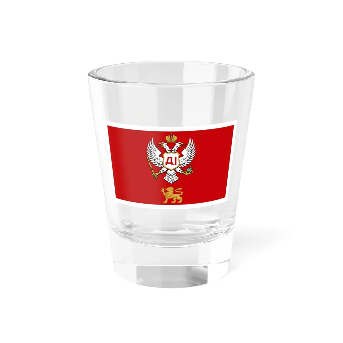 Flag of Montenegro 1852-1860 (Montenegro) Shot Glass 1.5oz 1.5oz - Go Mug Yourself
