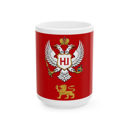 Flag of Montenegro 1860-1905 3-2 (Montenegro) White Coffee Mug 15oz - Go Mug Yourself