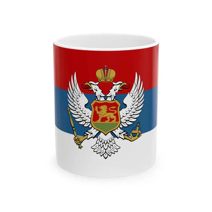Flag of Montenegro 1905-1918 (Montenegro) White Coffee Mug 11oz - Go Mug Yourself