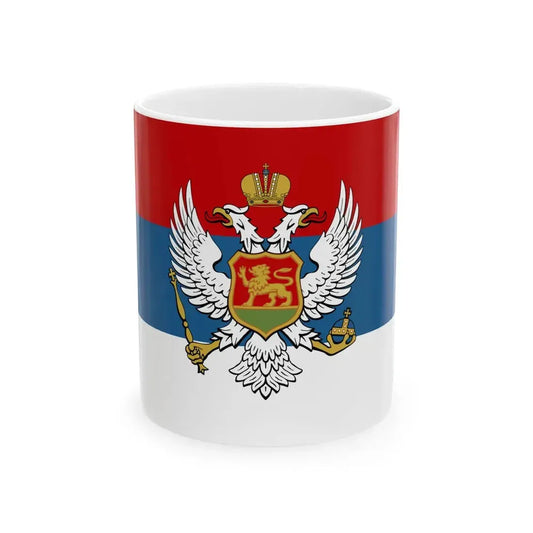 Flag of Montenegro 1905-1918 (Montenegro) White Coffee Mug 11oz - Go Mug Yourself