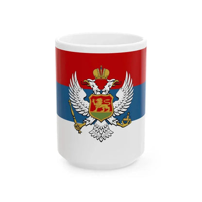 Flag of Montenegro 1905-1918 (Montenegro) White Coffee Mug 15oz - Go Mug Yourself