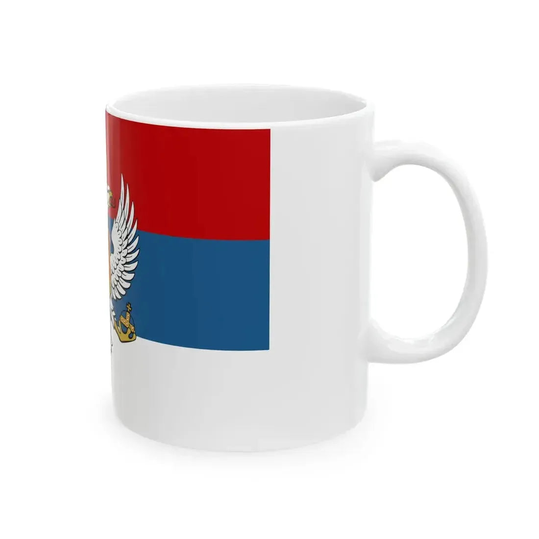Flag of Montenegro 1905-1918 (Montenegro) White Coffee Mug - Go Mug Yourself