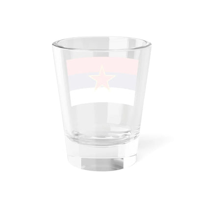 Flag of Montenegro 1946-1993 Flag of Serbia 19471992 3-5 (Montenegro) Shot Glass 1.5oz - Go Mug Yourself