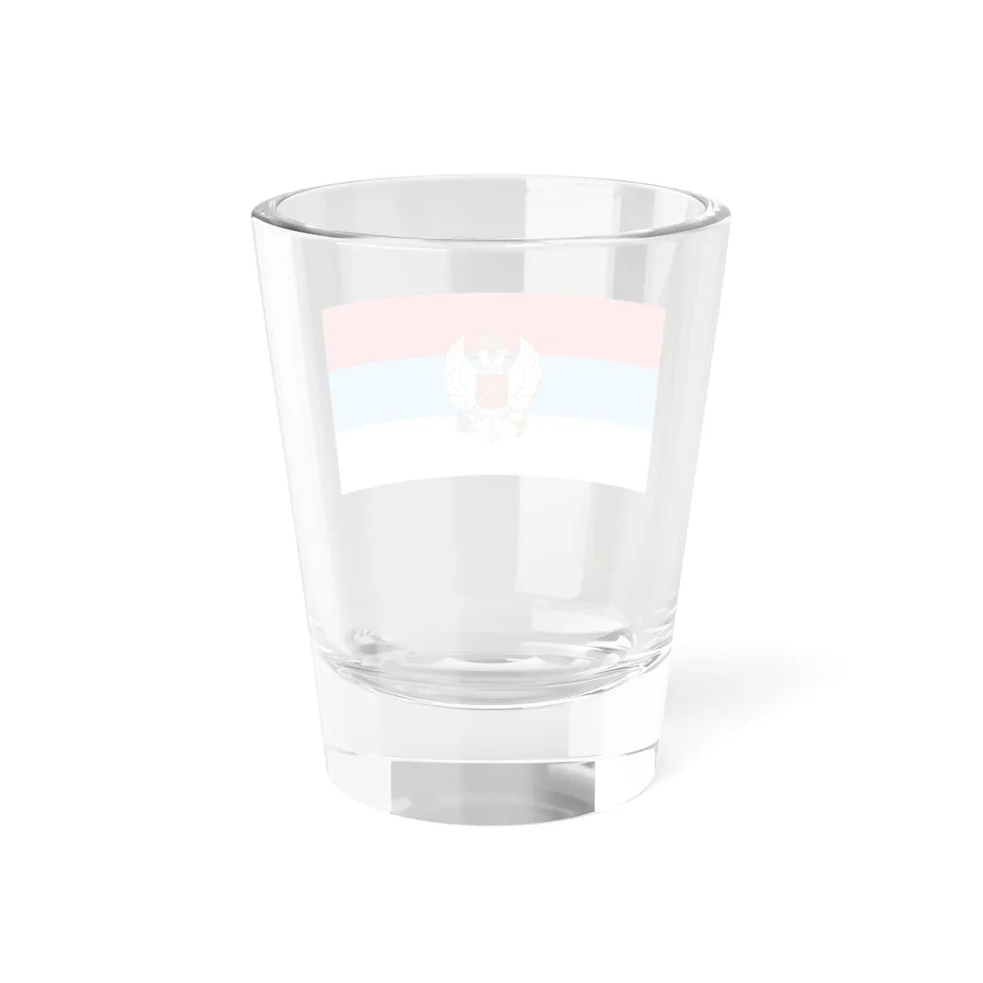 Flag of Montenegro 1993-2004 with coat of arms (Montenegro) Shot Glass 1.5oz - Go Mug Yourself