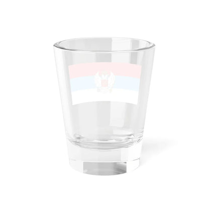 Flag of Montenegro 1993-2004 with coat of arms (Montenegro) Shot Glass 1.5oz - Go Mug Yourself