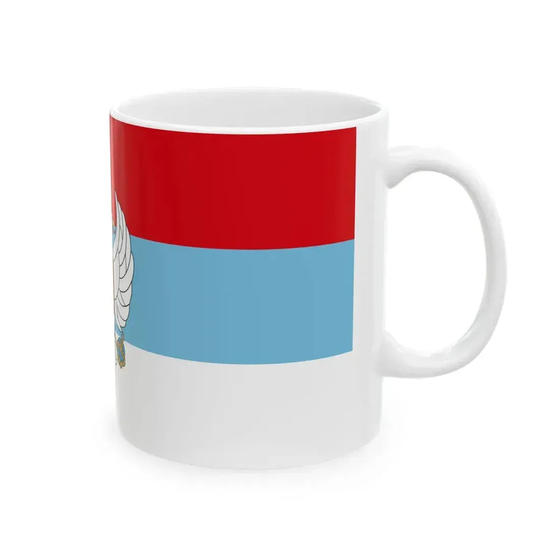 Flag of Montenegro 1993-2004 with coat of arms (Montenegro) White Coffee Mug - Go Mug Yourself