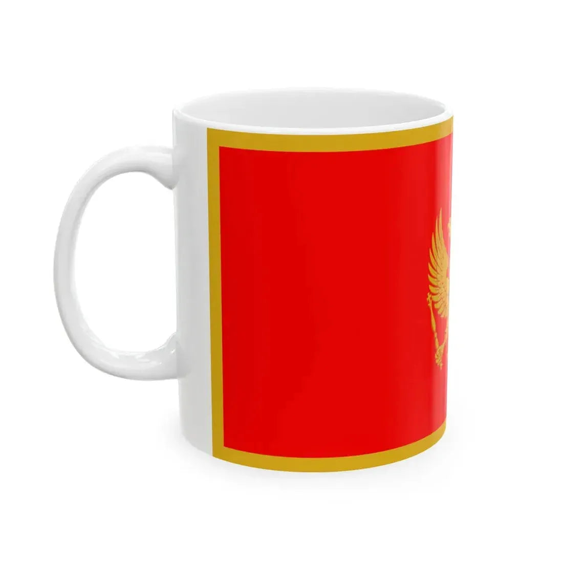 Flag of Montenegro CMYK (Montenegro) White Coffee Mug - Go Mug Yourself