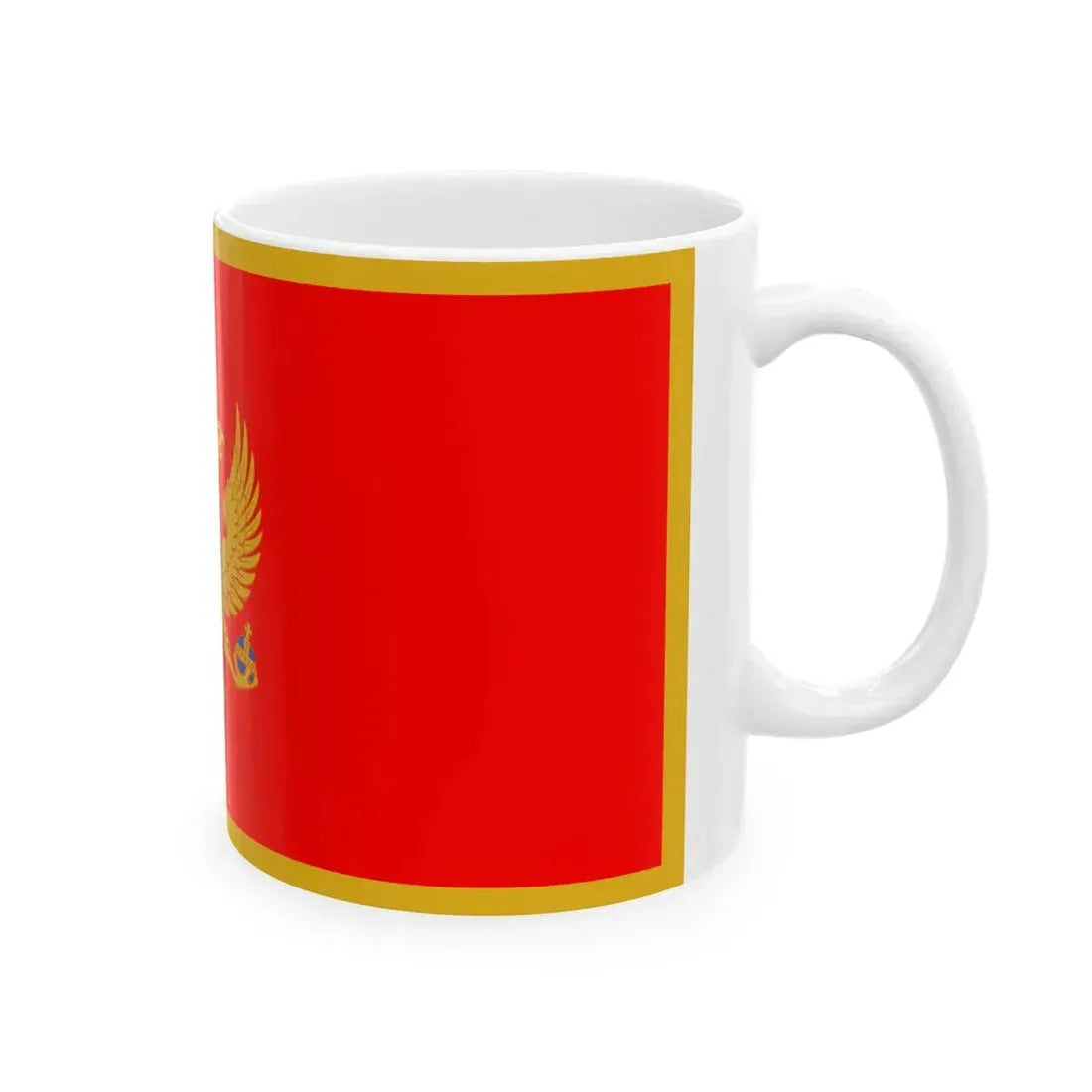 Flag of Montenegro CMYK (Montenegro) White Coffee Mug - Go Mug Yourself