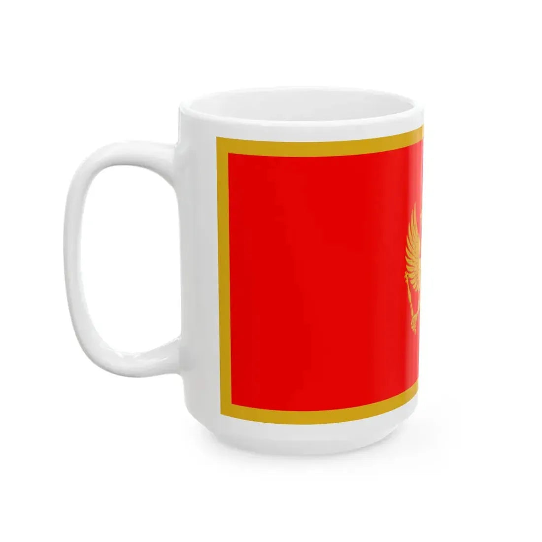 Flag of Montenegro CMYK (Montenegro) White Coffee Mug - Go Mug Yourself
