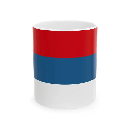 Flag of Montenegro peoples flag until 1905 Constitution (Montenegro) White Coffee Mug 11oz - Go Mug Yourself