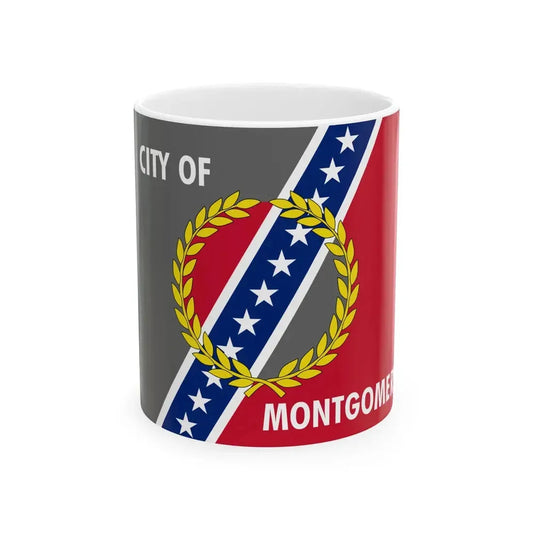Flag of Montgomery Alabama (United States) White Coffee Mug 11oz - Go Mug Yourself