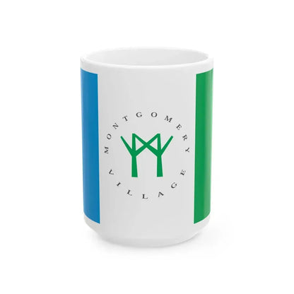 Flag of Montgomery Village Maryland (United States) White Coffee Mug 15oz - Go Mug Yourself