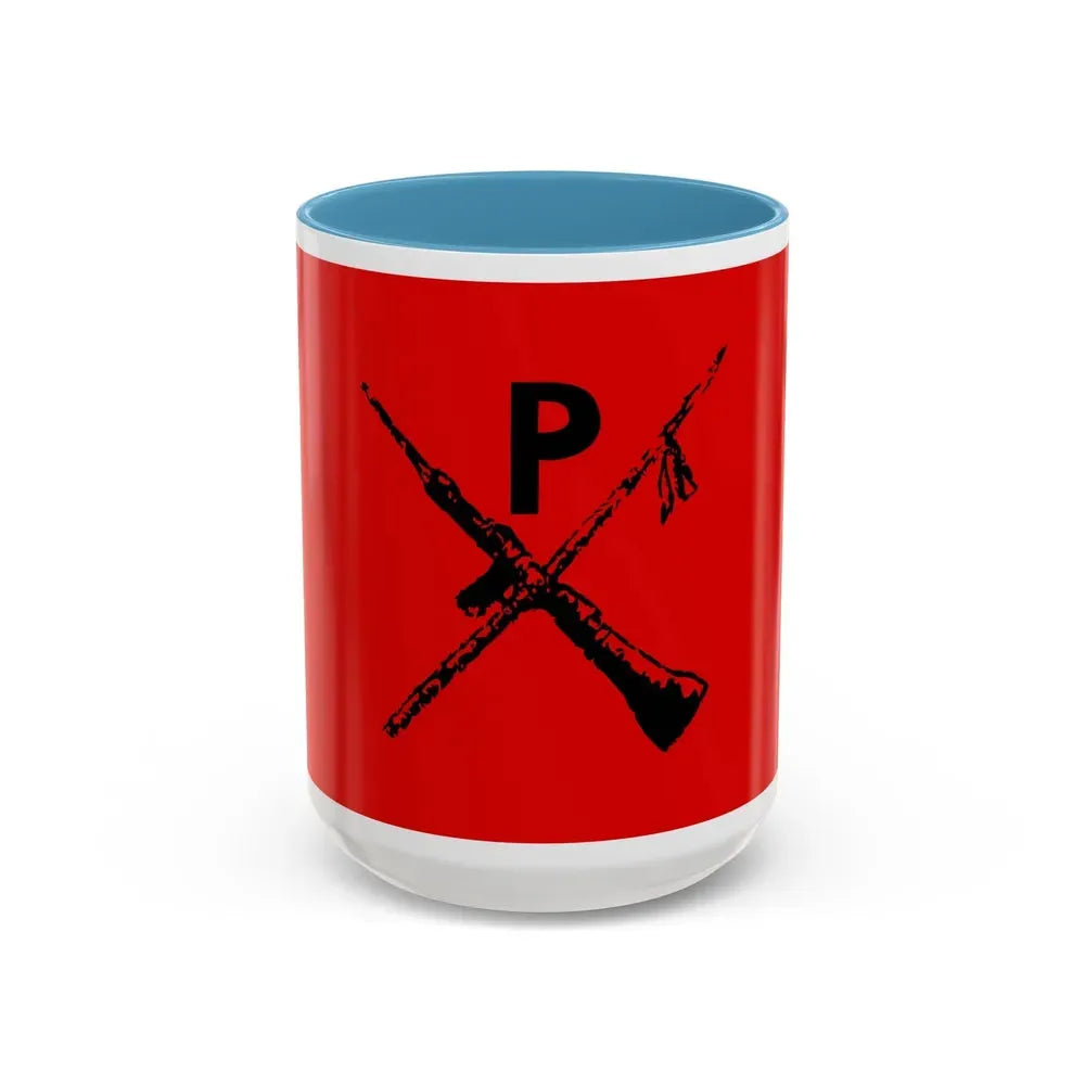 Flag of Montoneros - Accent Coffee Mug 15oz Light Blue - Go Mug Yourself