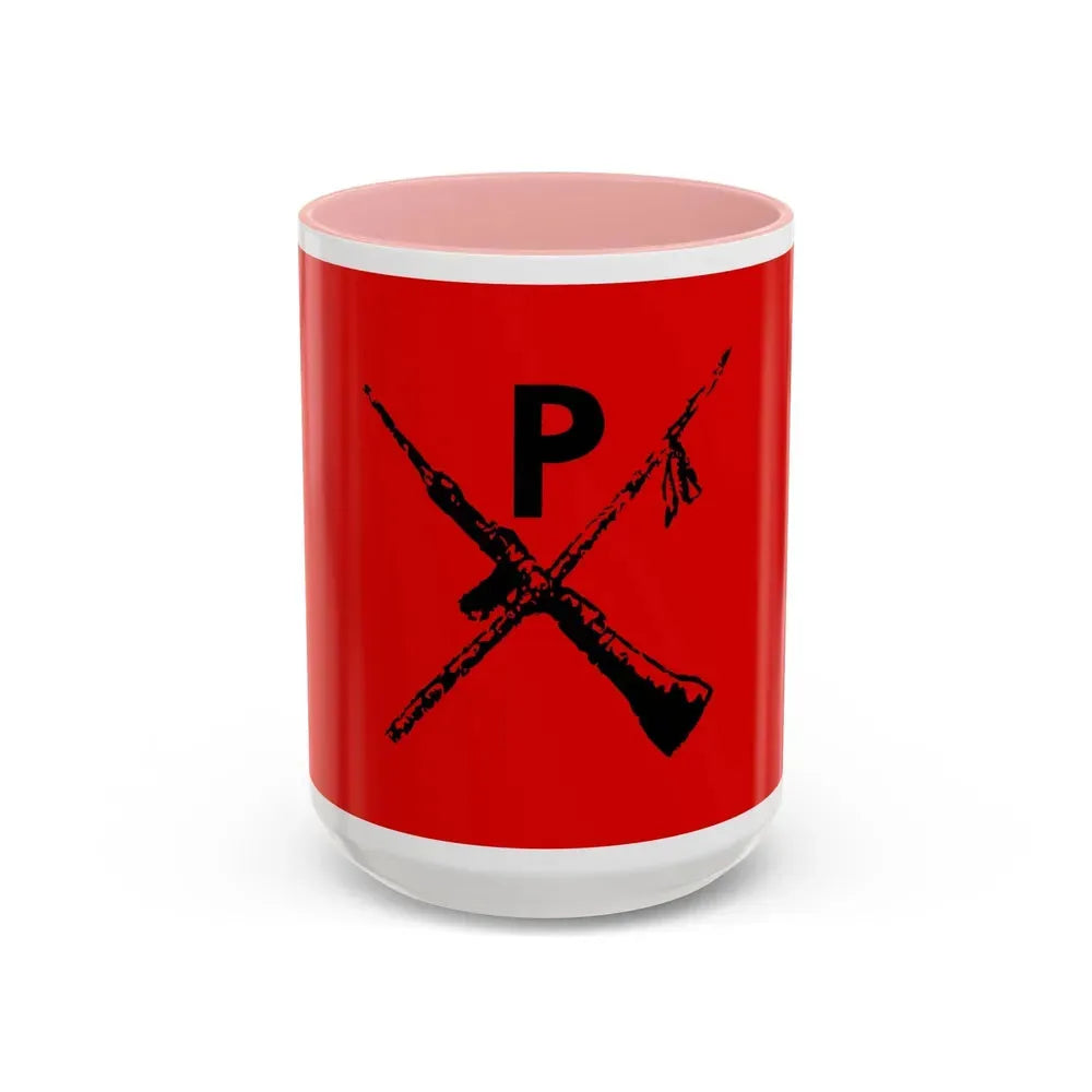 Flag of Montoneros - Accent Coffee Mug 15oz Pink - Go Mug Yourself