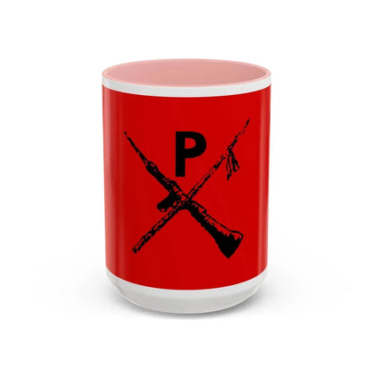 Flag of Montoneros - Accent Coffee Mug 15oz Pink - Go Mug Yourself
