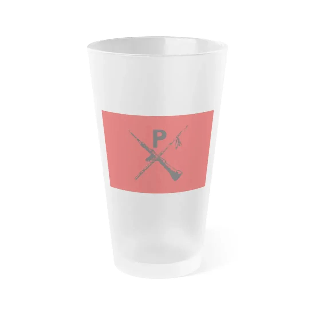 Flag of Montoneros - Frosted Pint Glass 16oz 16oz Frosted - Go Mug Yourself