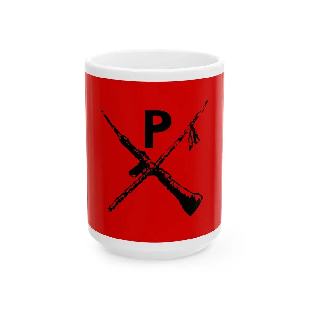 Flag of Montoneros - White Coffee Mug 15oz - Go Mug Yourself