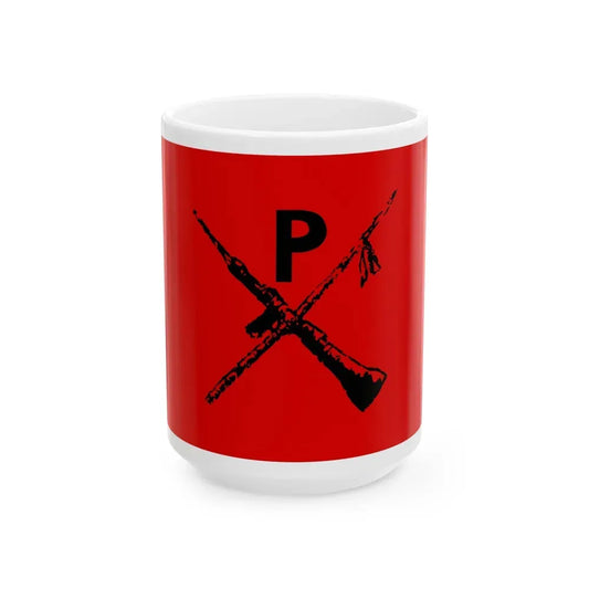 Flag of Montoneros - White Coffee Mug 15oz - Go Mug Yourself
