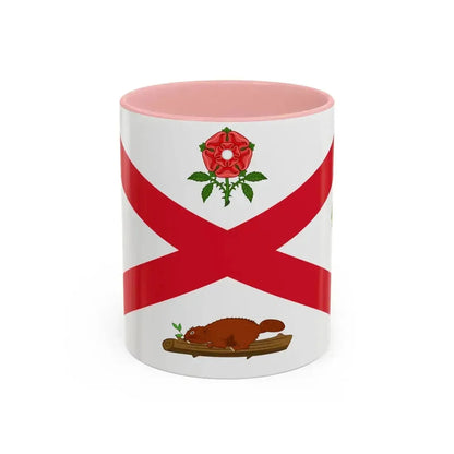 Flag of Montreal 1935 to 1939 Canada - Accent Coffee Mug 11oz Pink - Go Mug Yourself