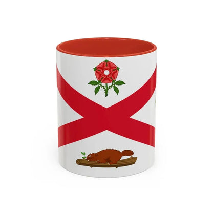 Flag of Montreal 1935 to 1939 Canada - Accent Coffee Mug 11oz Red - Go Mug Yourself