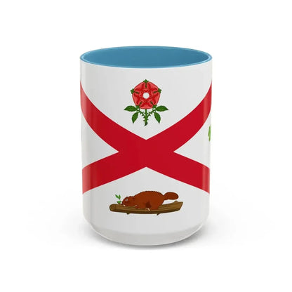 Flag of Montreal 1935 to 1939 Canada - Accent Coffee Mug 15oz Light Blue - Go Mug Yourself