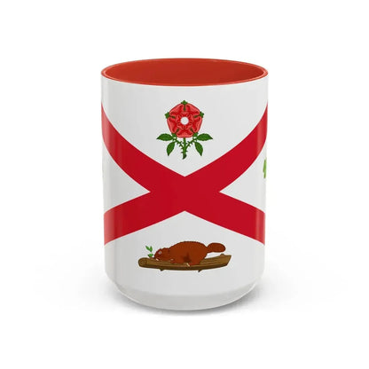 Flag of Montreal 1935 to 1939 Canada - Accent Coffee Mug 15oz Red - Go Mug Yourself