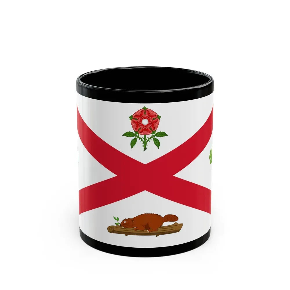 Flag of Montreal 1935 to 1939 Canada - Black Coffee Mug 11oz - Go Mug Yourself