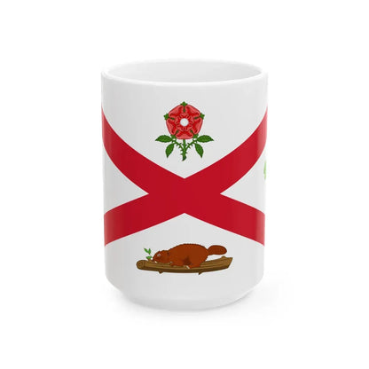 Flag of Montreal 1935 to 1939 Canada - White Coffee Mug 15oz - Go Mug Yourself