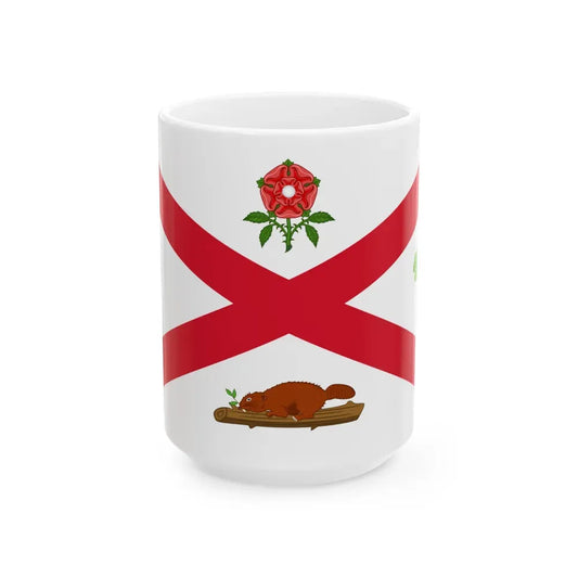 Flag of Montreal 1935 to 1939 Canada - White Coffee Mug 15oz - Go Mug Yourself